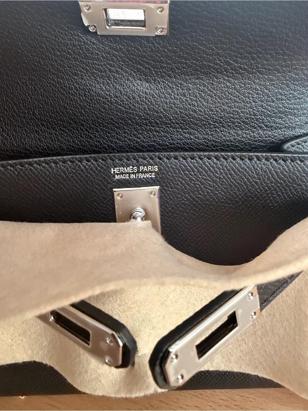 Mini Kelly II 20 PHW noir black Epsom sellier classic - Picture 6 of 8